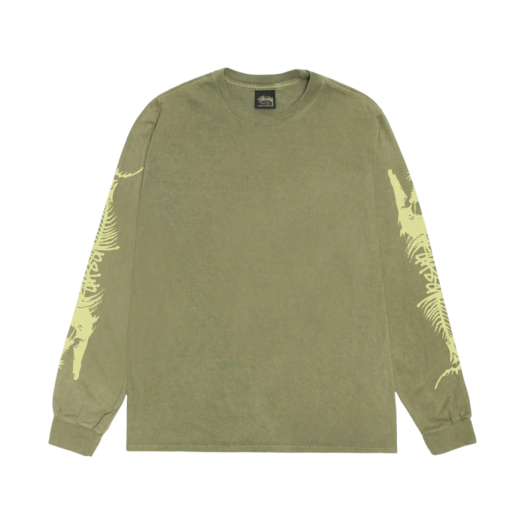 Stussy Skull Wings LS Tee Pigment Dyed M 스투시 스컬 윙스 피그먼트
