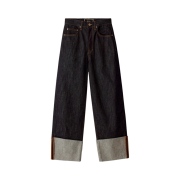 Enor Women Wide Roll Up Jean Navy