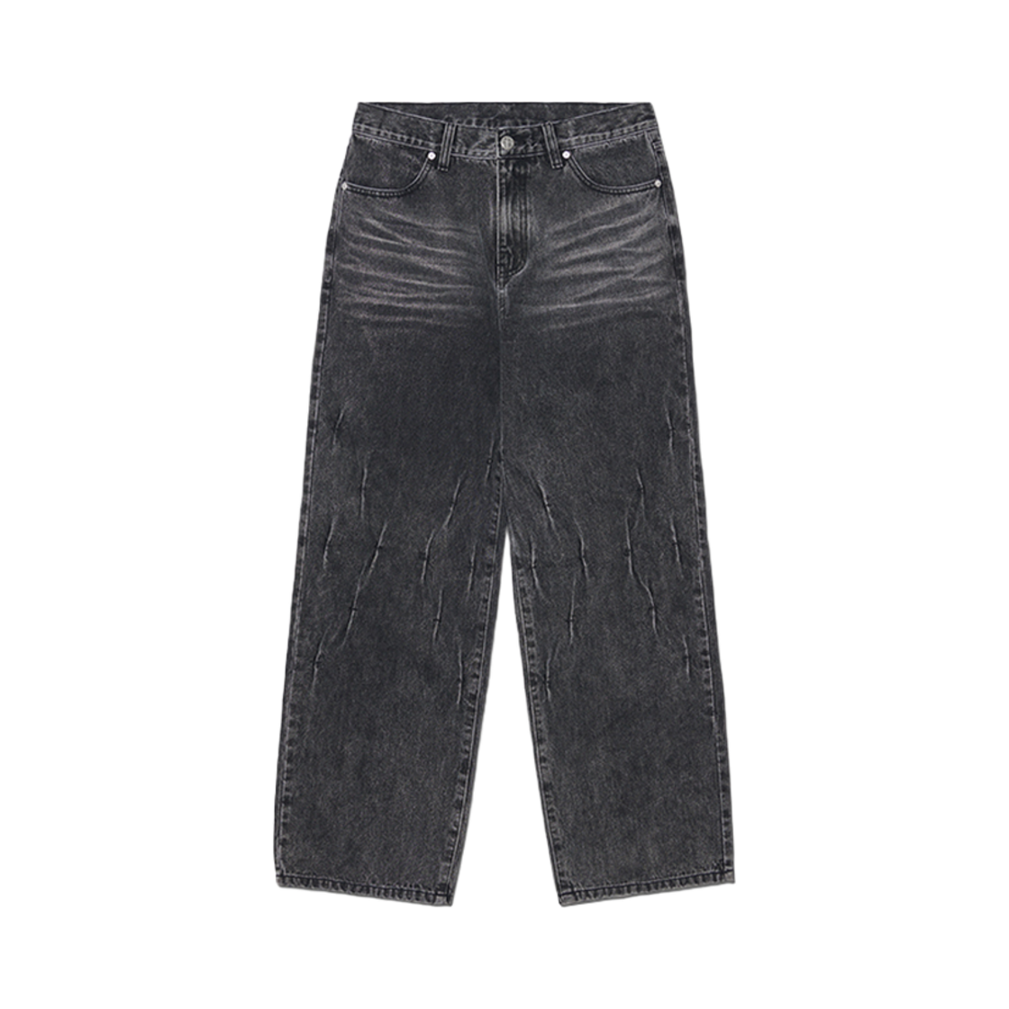 노매뉴얼 K.T 데님 팬츠 워시드 블랙(NOMANUAL K.T Denim Pants Washed Black)