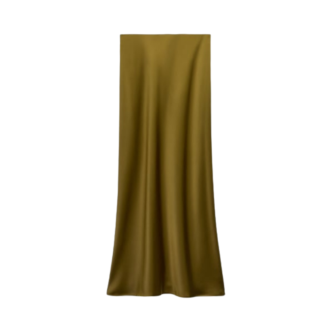 (W) 자라 새틴 미디 스커트 다크 올리브((W) Zara Satin Midi Skirt Dark Olive) - 2