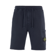 Stone Island 64651 Fleece Bermuda Shorts Navy Blue - 22SS