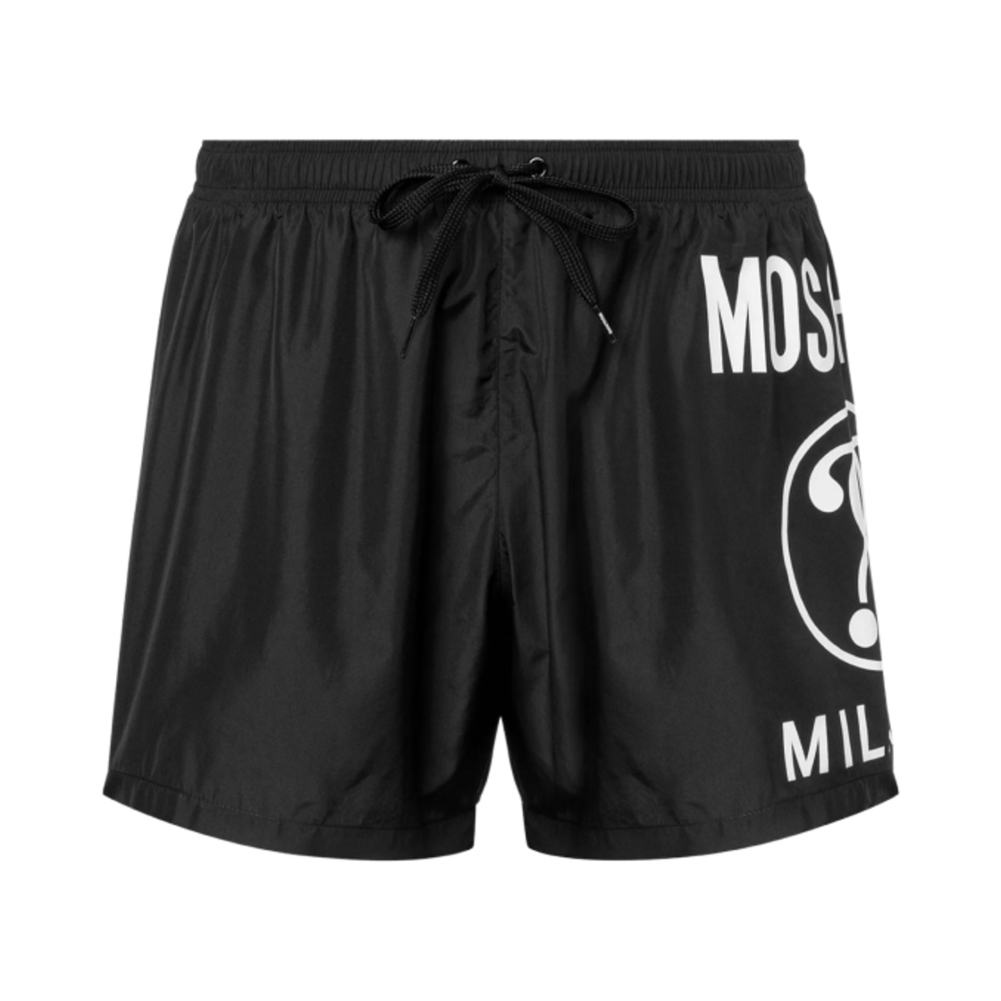 A614459890555 Moschino Double Question Mark Beach Boxer Black