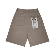 Huey Receipt Pin Tuck Bermuda Pants Beige