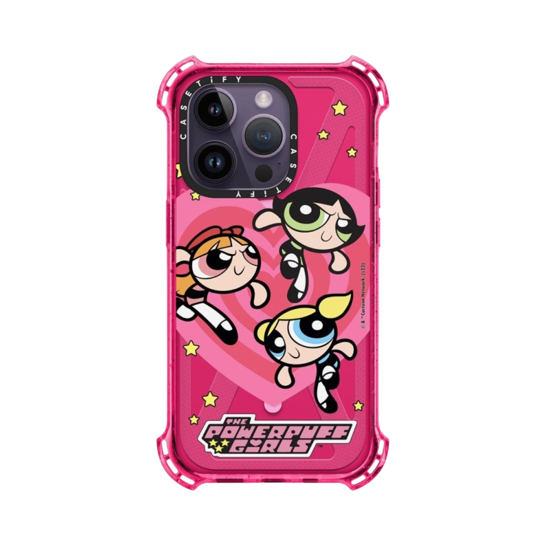 케이스티파이 x 파워퍼프걸 아이폰 하트 바운스 케이스 반투명 버블검(Casetify x The Powerpuff Girls iPhone Heart Bounce Case Sheer Bubblegum) - 2