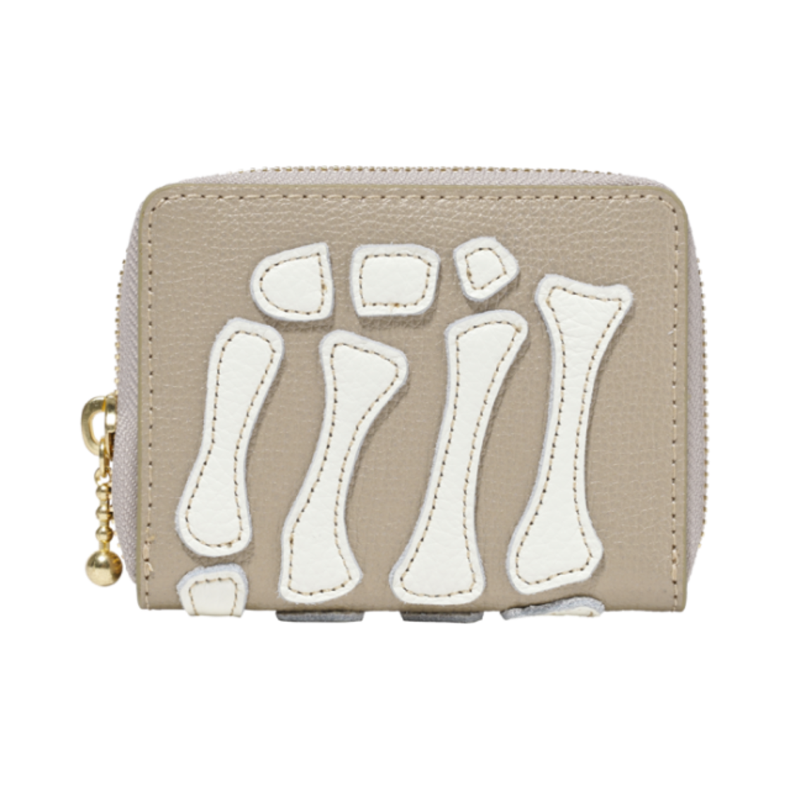 K2503XG802/803 Kapital Thumbs Up Bone Hand Zip Mini Wallet Gold