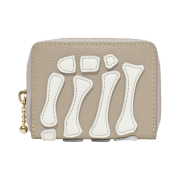 Kapital Thumbs Up Bone Hand Zip Mini Wallet Gold