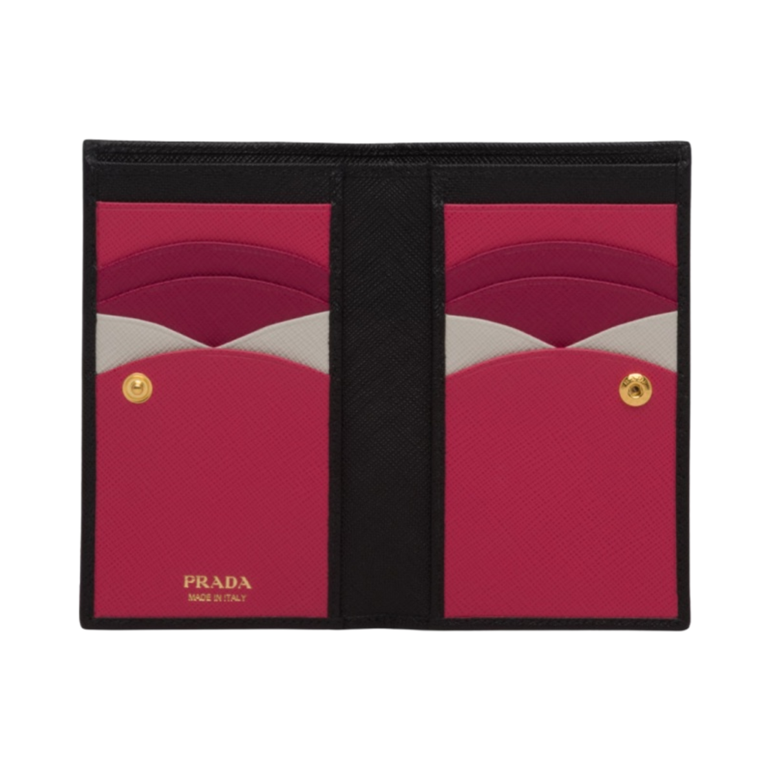 프라다 스몰 사피아노 레더 월렛 블랙 히비스커스(Prada Small Saffiano Leather Wallet Black Hibiscus) - 2