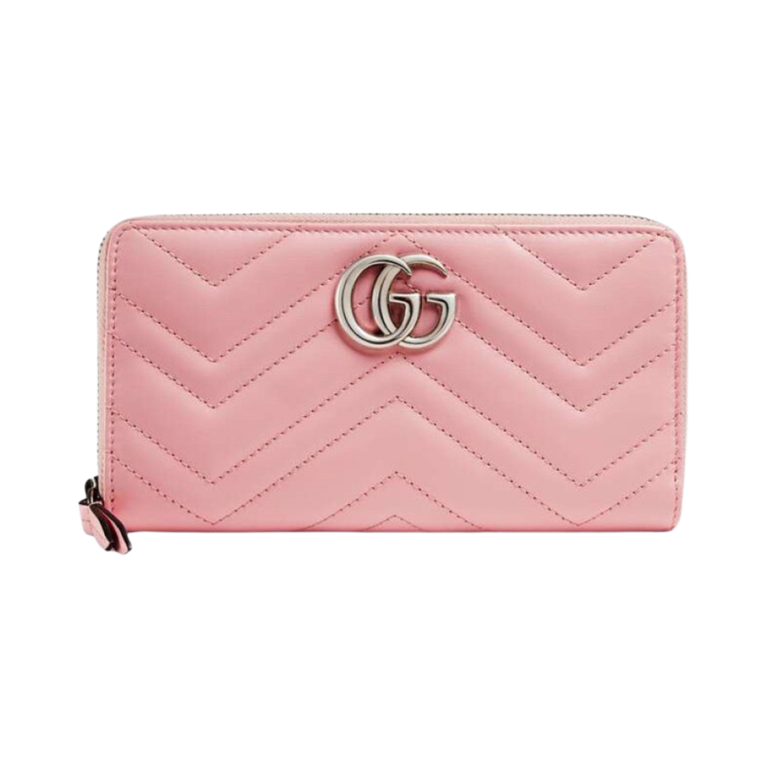 구찌 GG 마몽 마틀라세 집 어라운드 지갑 라이트 핑크(Gucci GG Marmont Matelasse Zip Around Wallet Light Pink) - 1
