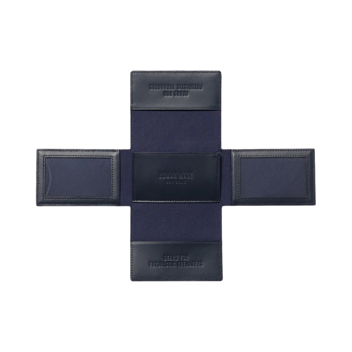 휴먼 메이드 레더 멀티 패스 케이스 네이비(Human Made Leather Multi Pass Case Navy) - 2