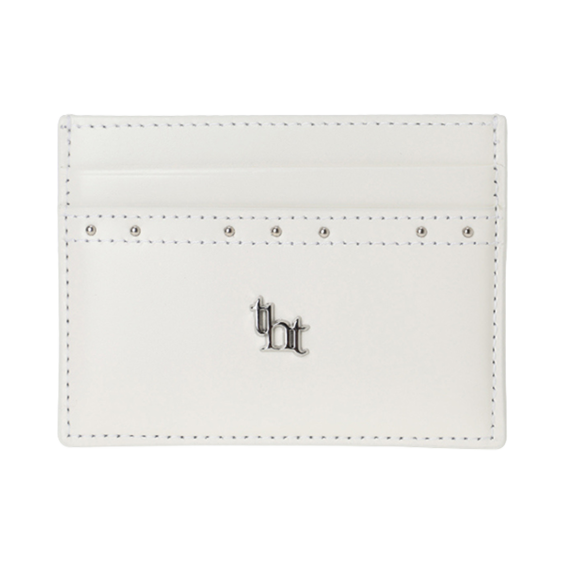 - (W) Threetimes Classic Stud Card Holder Ivory