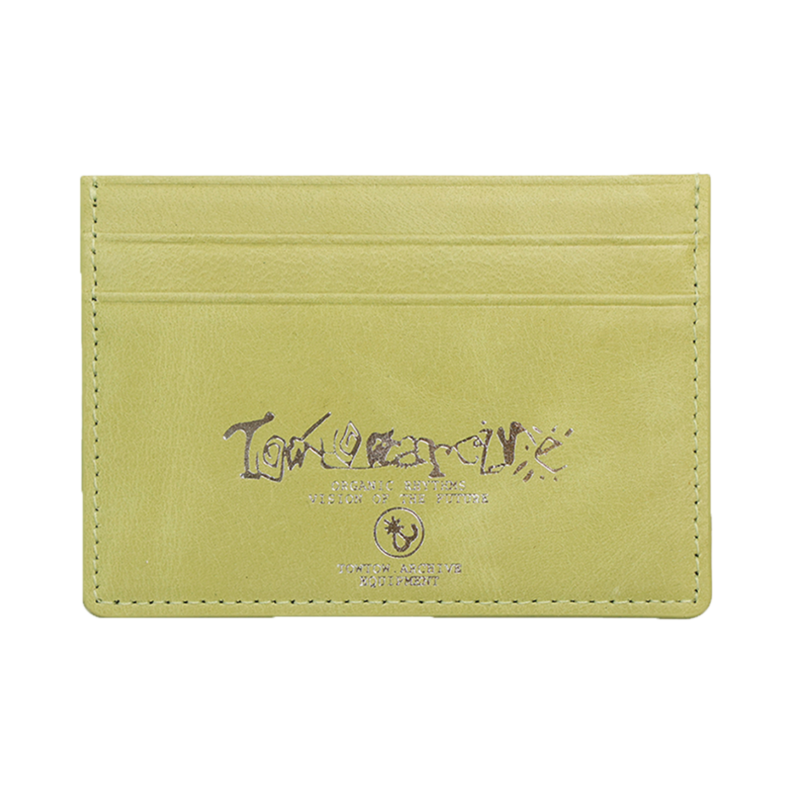 TTA52ABAW001TN TOWTOW.ARCHIVE Etching Logo Card Wallet Lime