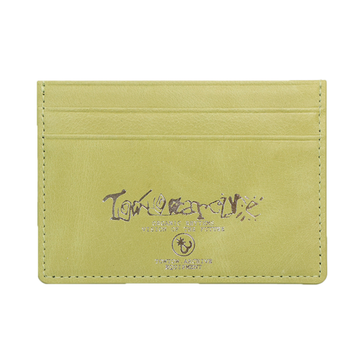 TTA52ABAW001TN TOWTOW.ARCHIVE Etching Logo Card Wallet Lime