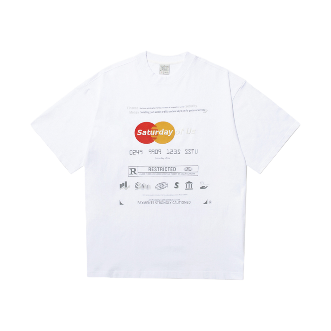 [KREAM 단독] 에스티유 뱅크 엠브로더리 프린팅 티셔츠 화이트