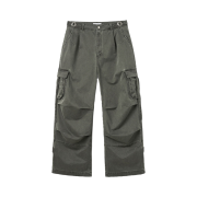 Millo Archive Garment Washed Silhouette Pants Khaki Gray