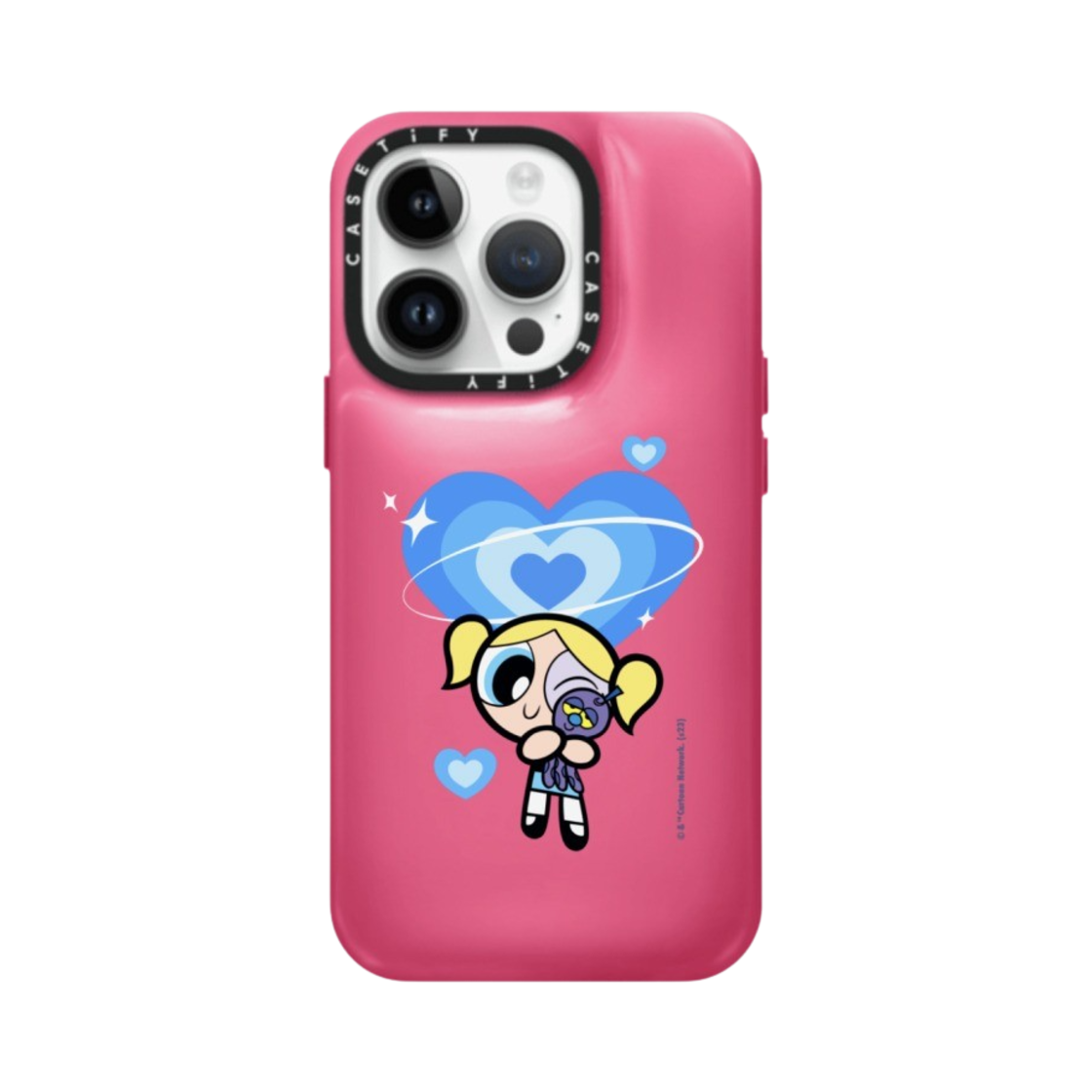 케이스티파이 x 파워퍼프걸 커스텀 아이폰 버블스 필로우 케이스 베리 핑크(Casetify x The Powerpuff Girls Custom iPhone Bubbles Pillow Case Berry Pink) - 1