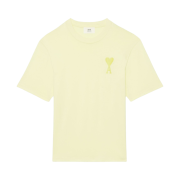 AMI de Coeur Tone-On-Tone T-Shirt Pale Yellow - 22SS
