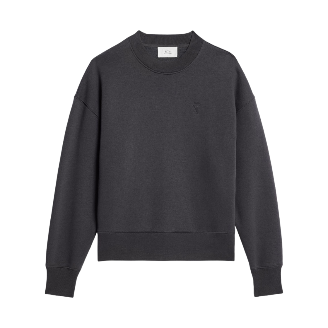 USW012-740-081 AMI de Coeur Tone-On-Tone Sweatshirt Stone Grey