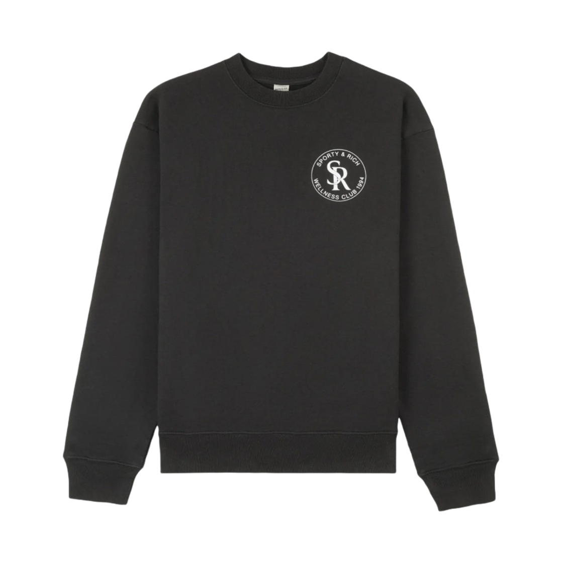 CR651FB Sporty & Rich S&R Crewneck Faded Black