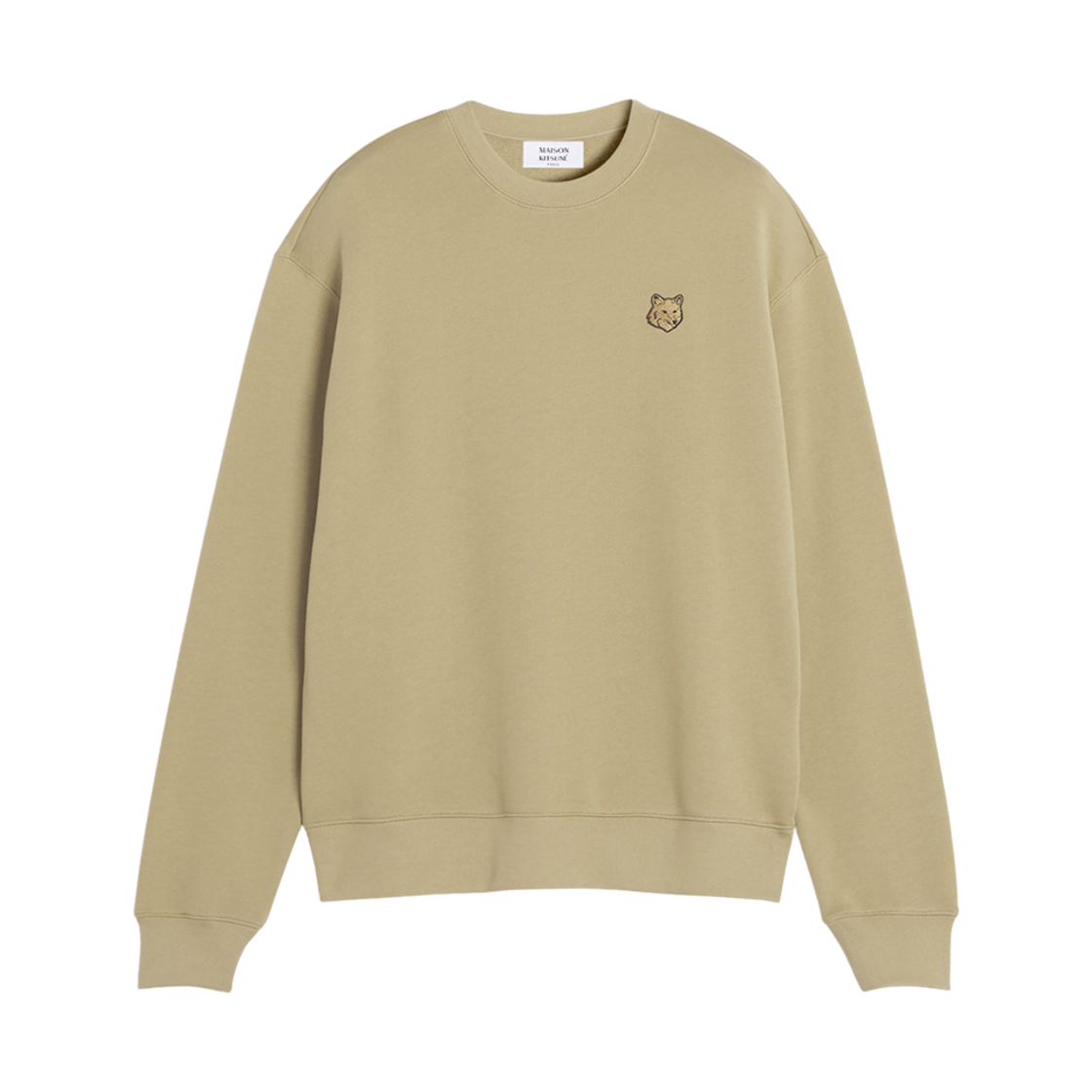 MM00316KM0321-0117 Maison Kitsune Bold Fox Head Patch Comfort Sweatshirt Cardamon
