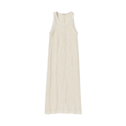 (W) Auralee Homespun Summer Tweed Mesh Dress Off White