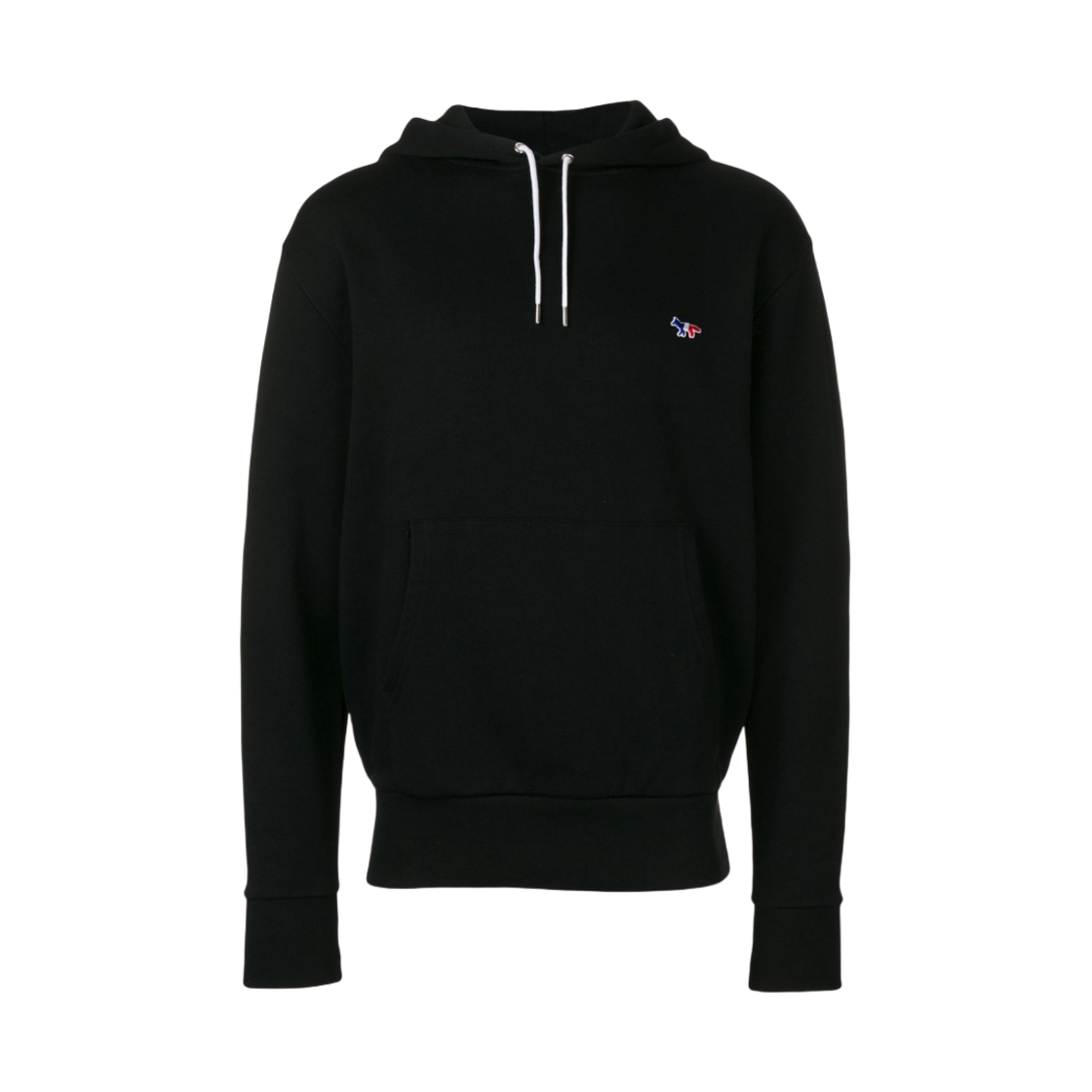메종 키츠네 트라이컬러 폭스 패치 후드 블랙(Maison Kitsune Tricolor Fox Patch Hoodie Black)