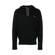 Maison Kitsune Tricolor Fox Patch Hoodie Black