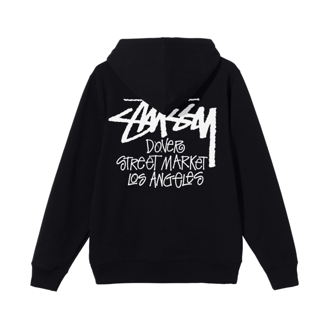 스투시 스탁 도버 스트리트 마켓 LA 후드 블랙 2021(Stussy Stock DSM Los Angeles Hoodie Black 2021) - 1