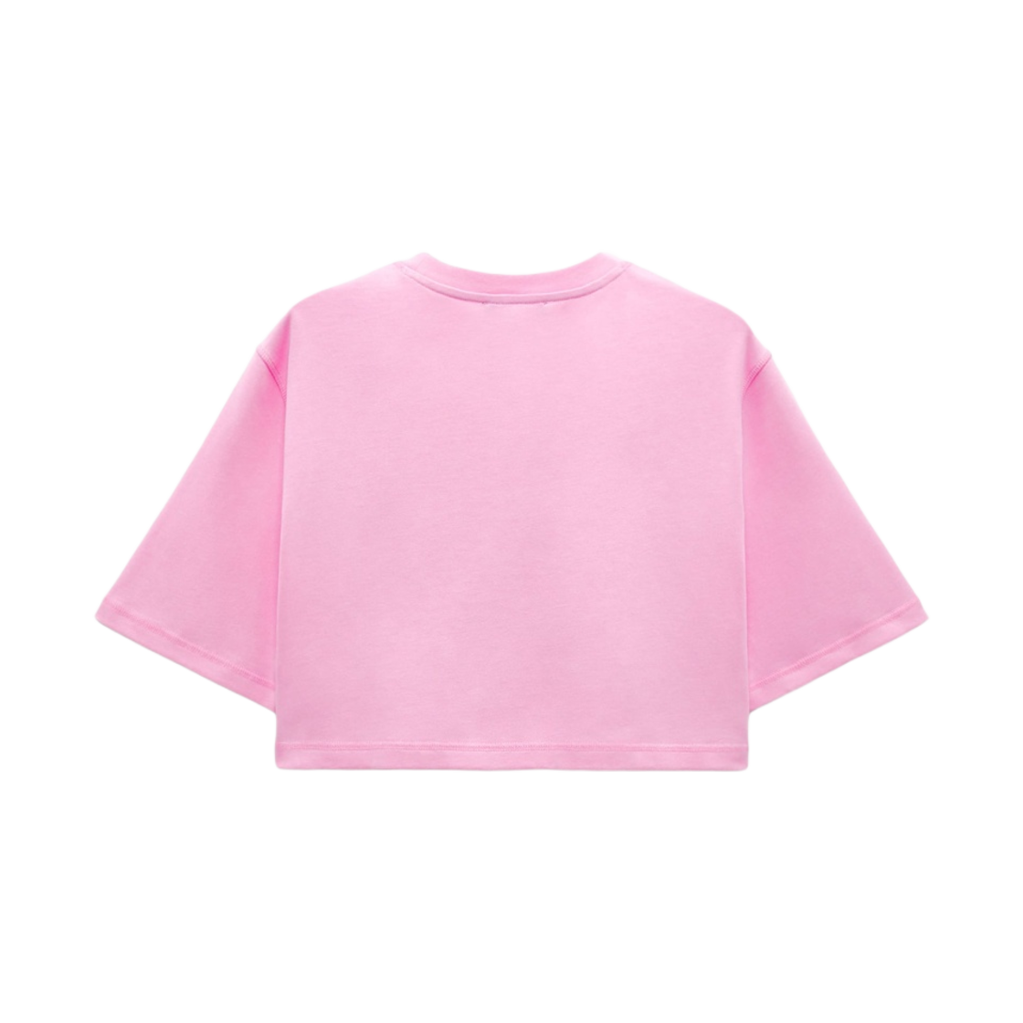 (W) 자라 x 바비 매텔 크롭 티셔츠 핑크((W) Zara x Barbie Mattel Cropped T-Shirt Pink) - 2