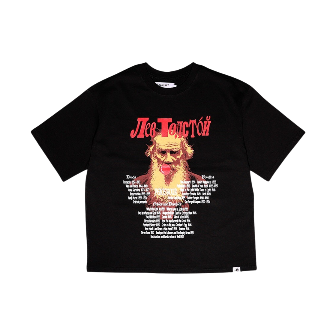 24SS-MDLTB Traktat Lev Tolstoy Peace Tour T-Shirts Black