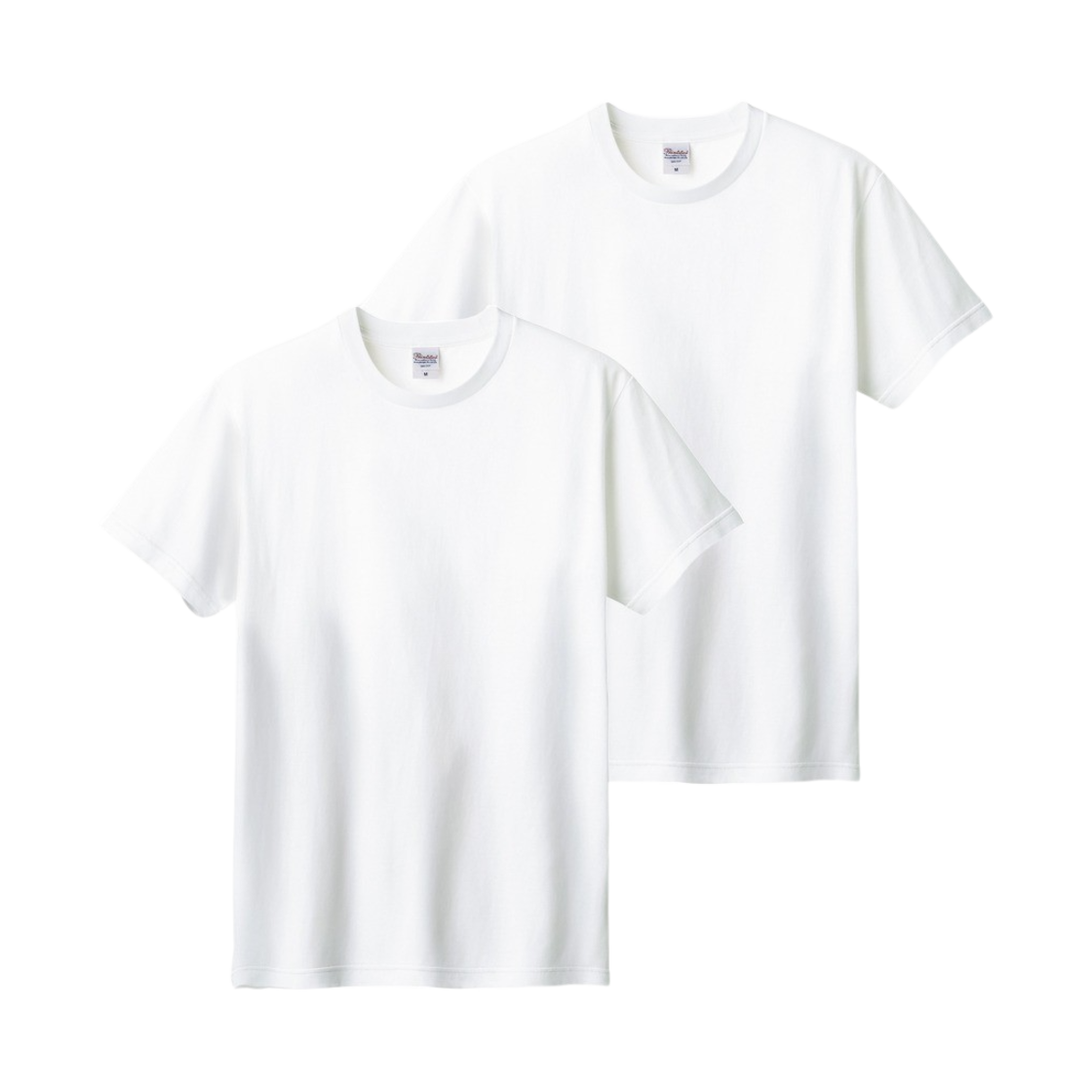프린트스타 베이직 라운드 티셔츠 화이트 (2팩)