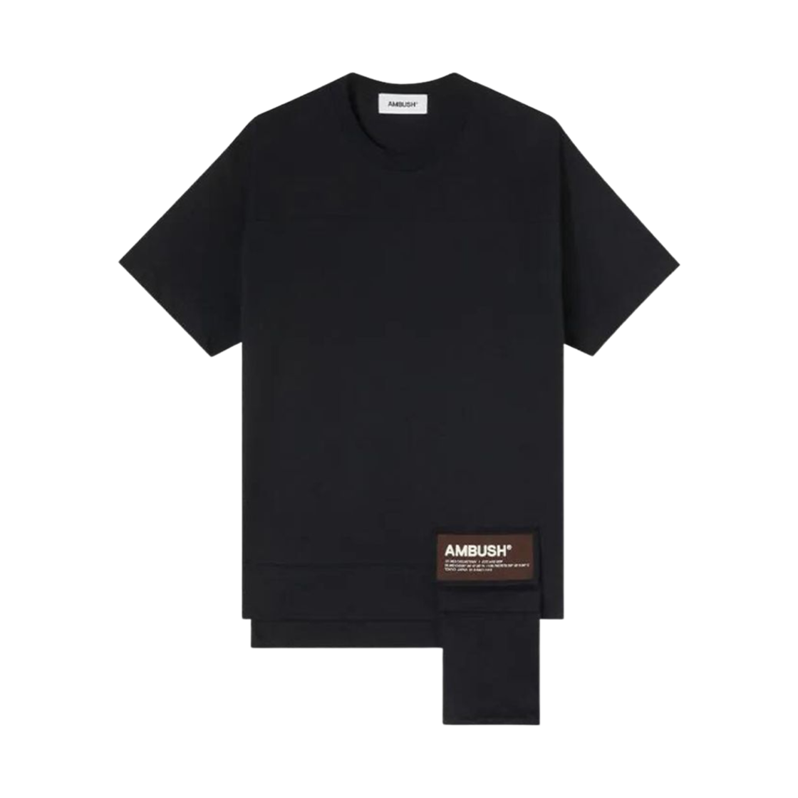 앰부쉬 웨이스트 포켓 티셔츠 블랙(Ambush Waist Pocket T-Shirt Black)