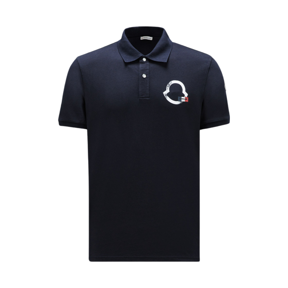 몽클레르 로고 아웃라인 폴로 셔츠 네이비 블루 - 23FW(Moncler Logo Outline Polo Shirt Navy Blue - 23FW) - 1