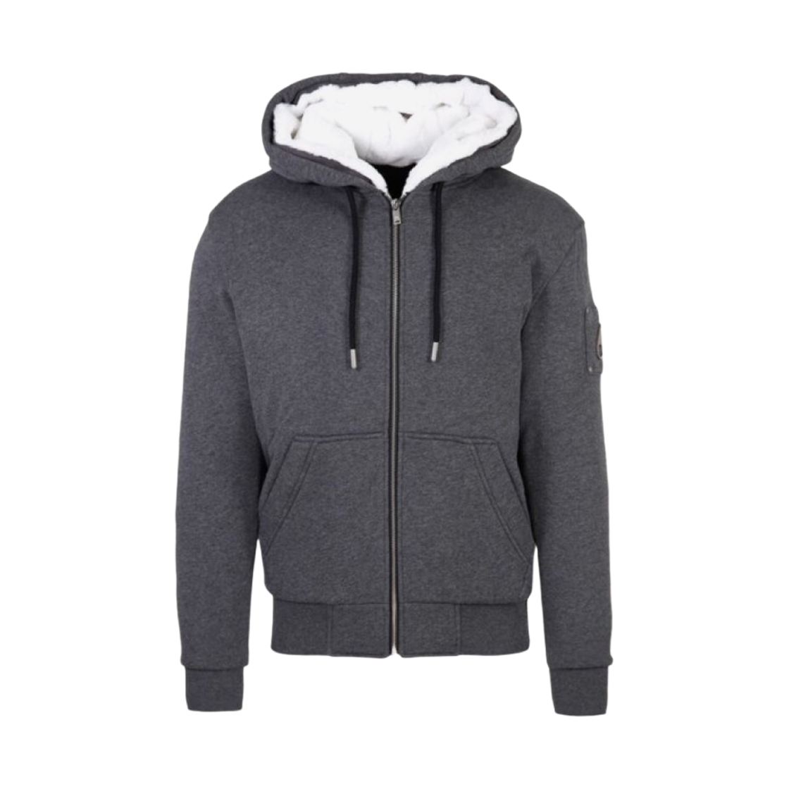 M31MS600210 Moose Knuckles Classic Bunny 2 White Lining Zip Hoodie Charcoal - 21FW