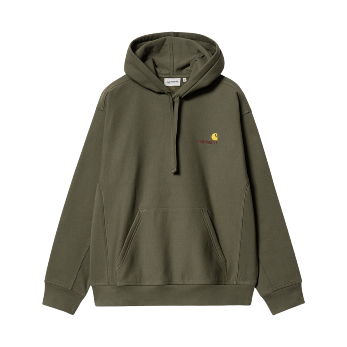 I028279-1NQ-XX Carhartt WIP Hooded American Script Sweatshirt Plant