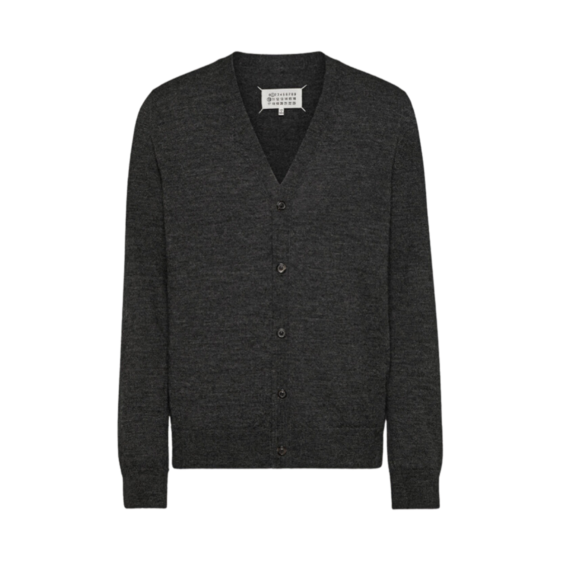 S50HP0012M13062859M Maison Margiela Elbow Patch Cardigan Charcoal