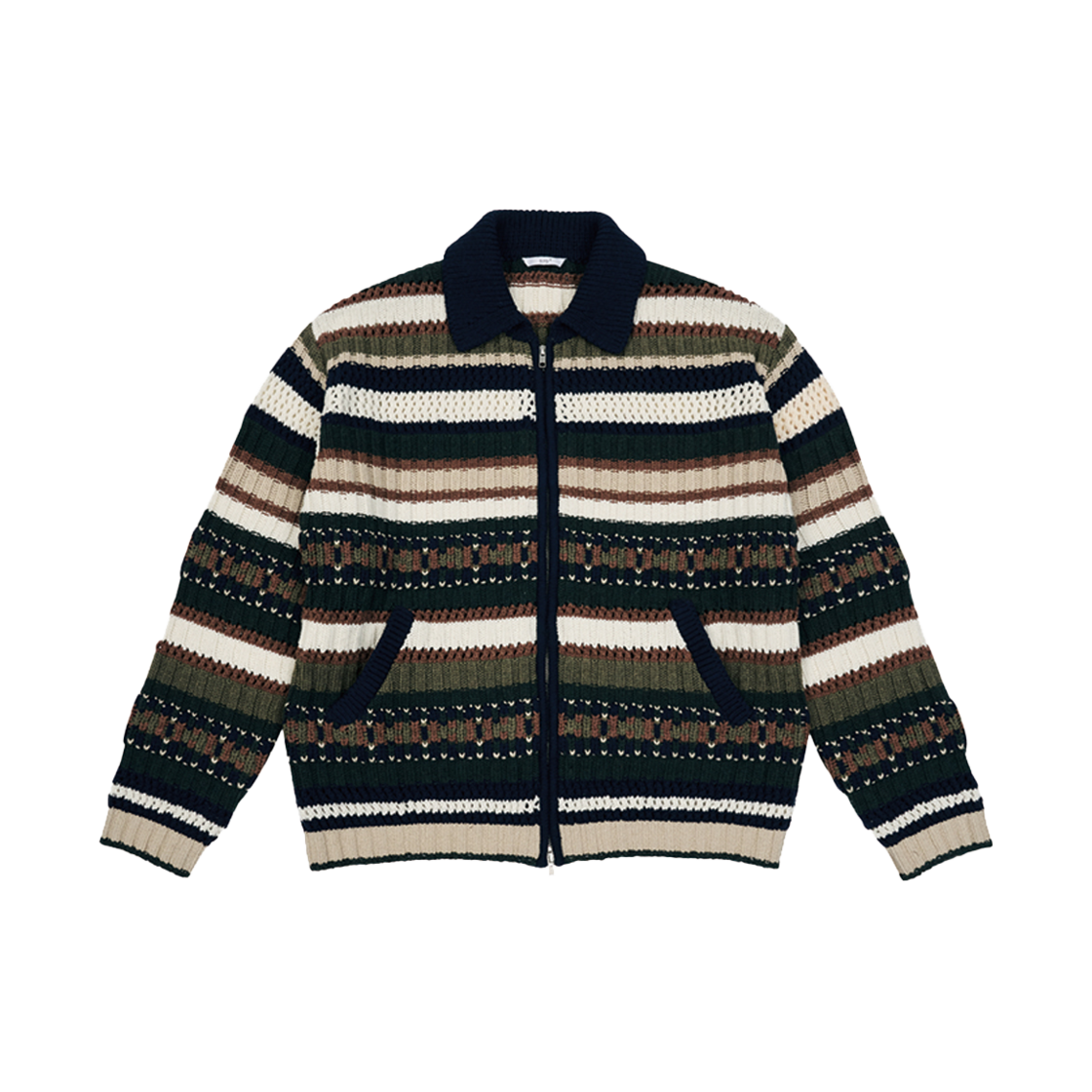 에스티유 멀티 카라 집업 스웨터