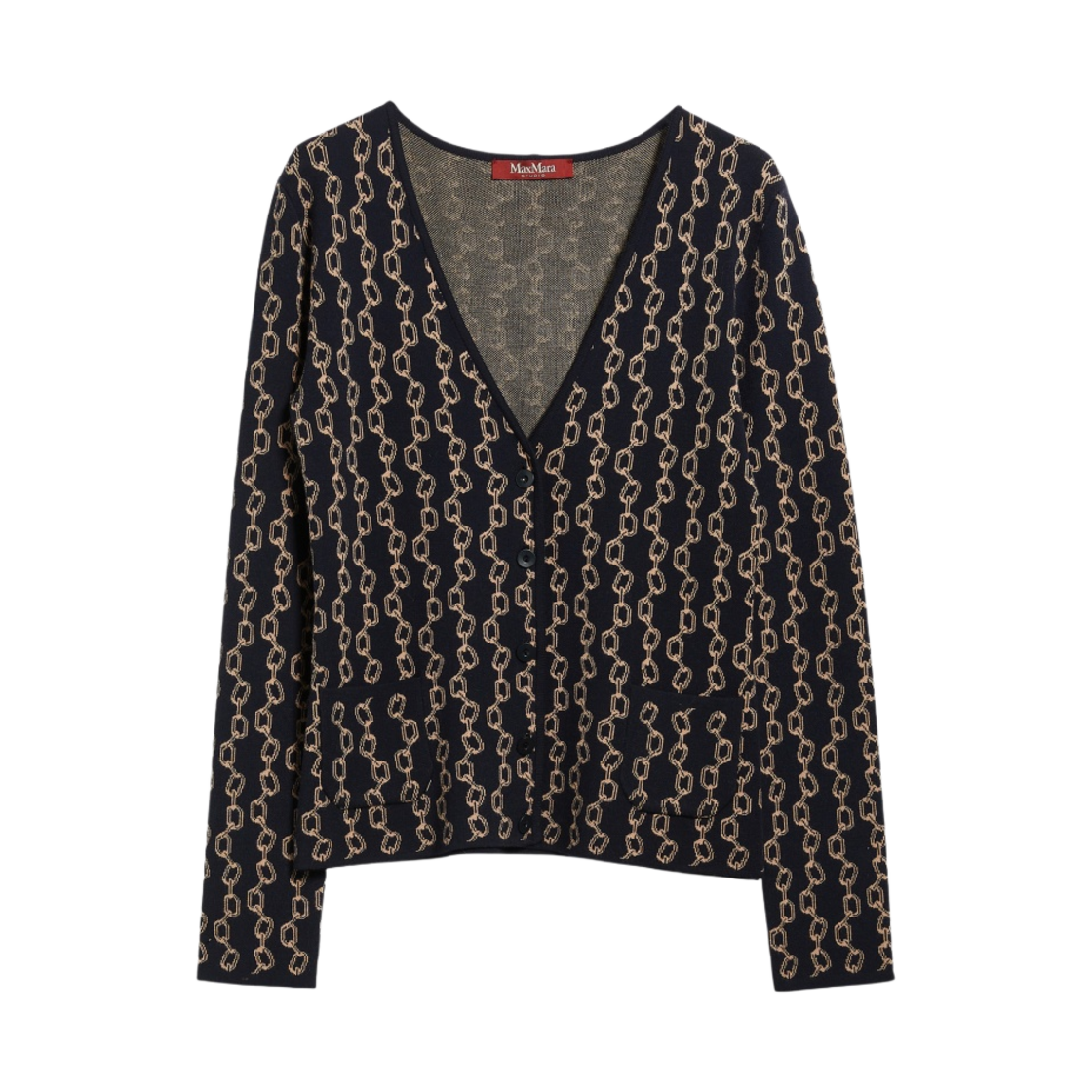 (W) 막스마라 보렐 레이온 가디건 네이비((W) Max Mara Borel Rayon Cardigan Navy) - 1