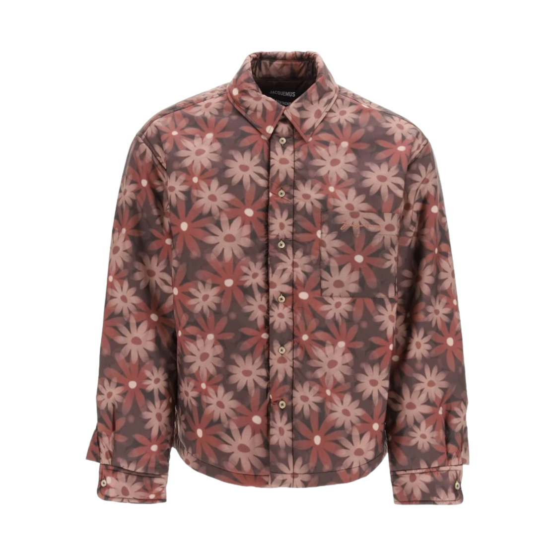 자크뮈스 라 슈미즈 불랑제 오버셔츠 프린트 브라운 플라워(Jacquemus La Chemise Boulanger Quilted Overshirt Print Brown Flowers) - 1