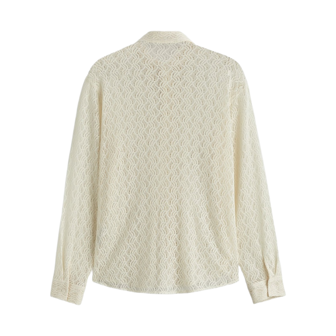 자라 텍스쳐드 크로쉐 셔츠 오이스터 화이트(Zara Textured Crochet Shirt Oyster White) - 2