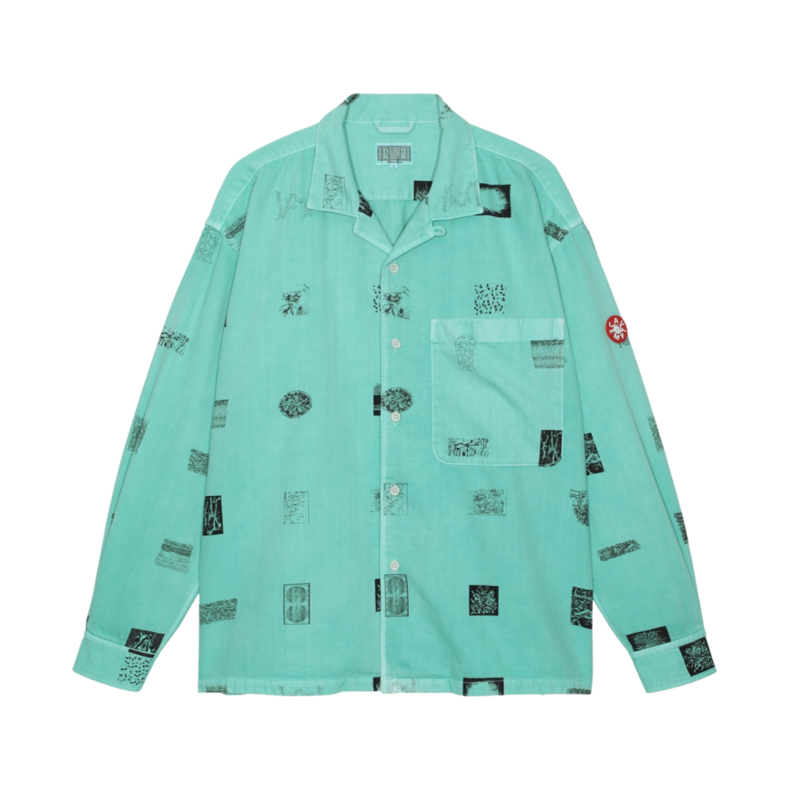 카브엠트 오버다이 FK 시트 오픈 셔츠 그린 - 23SS(Cav Empt Overdye FK Sheets Open Shirt Green - 23SS) - 1