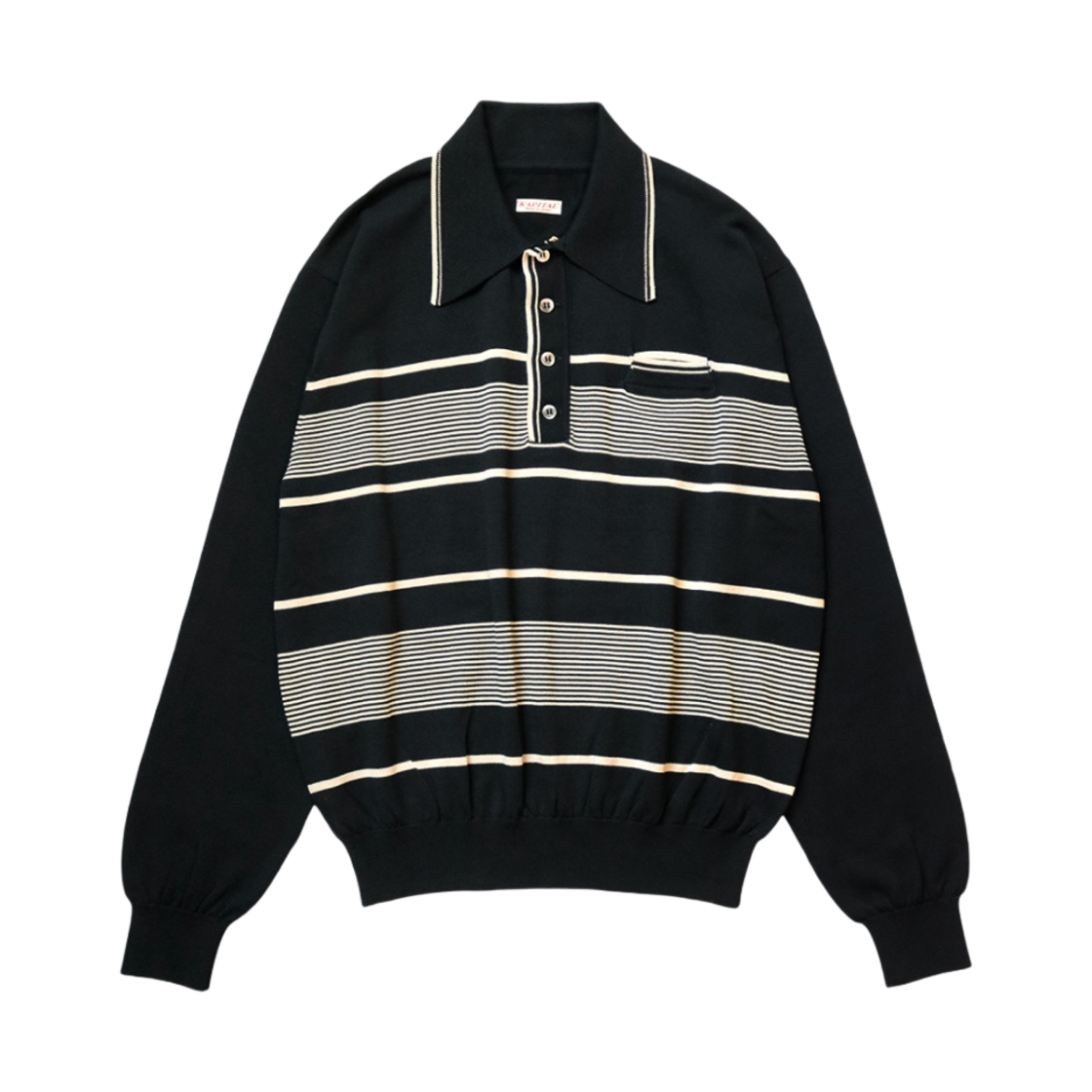 캐피탈 14G 코튼 캐롤 폴로 블랙(Kapital 14G Cotton Carol Polo Black) - 1