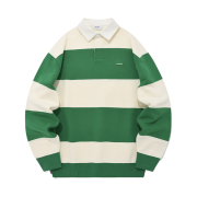 Covernat Stripe Rugby Sweatshirt Green