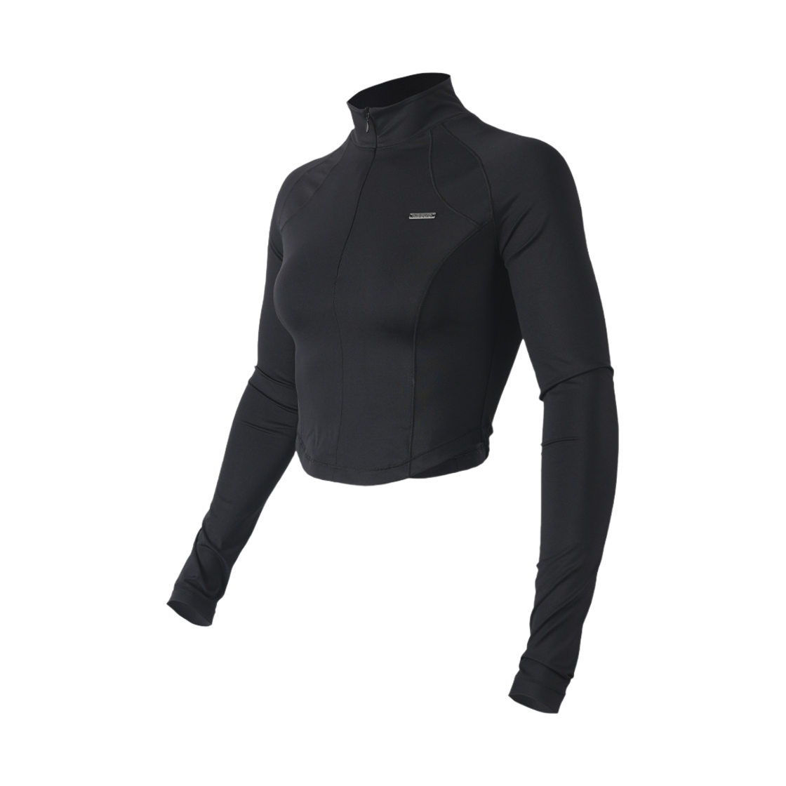 H243WSSTL130BK HDEX Womens Flexible Half Zip-Up Black