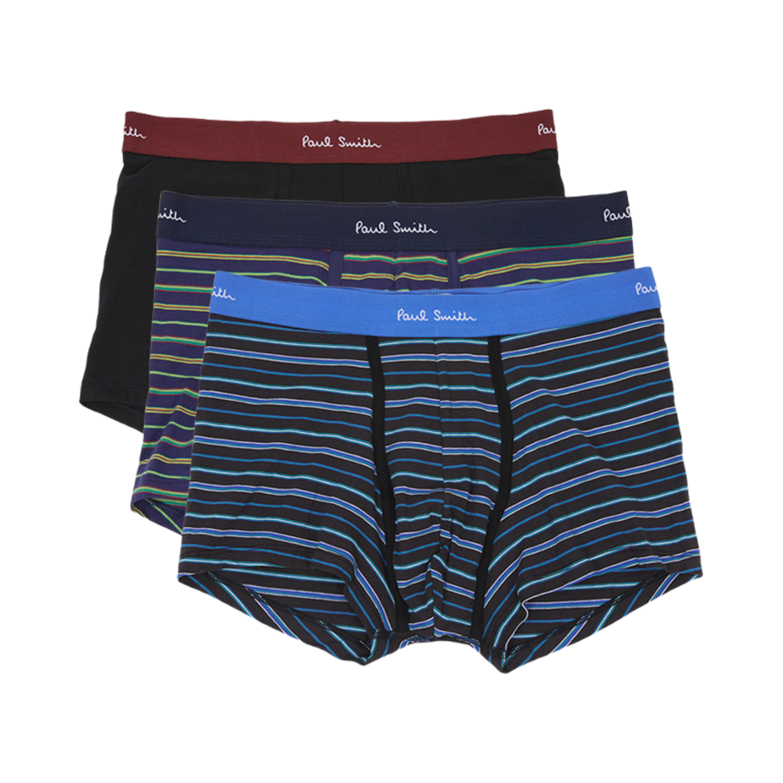 M1A-914-P3PK72-1A Paul Smith Organic Cotton Signature Stripe Boxer Briefs Multi Color (3 Pack)