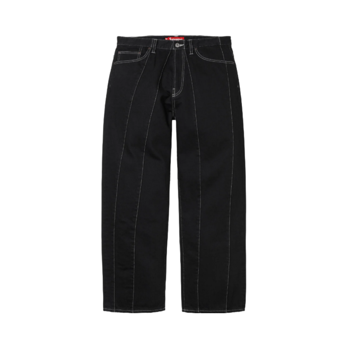 슈프림 패널드 스트라이프 배기 진 블랙 - 25SS(Supreme Paneled Stripe Baggy Jeans Black - 25SS) - 1