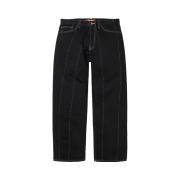 Supreme Paneled Stripe Baggy Jeans Black - 25SS
