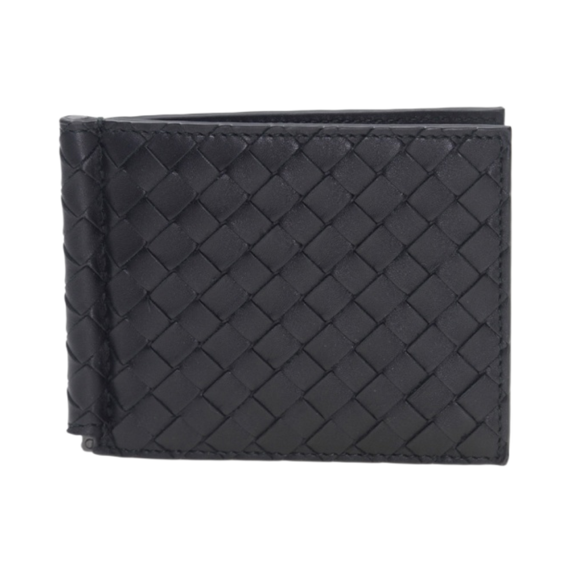 보테가 베네타 머니 클립 반지갑 블랙(Bottega Veneta Money Clip Bi-Fold Wallet Black)