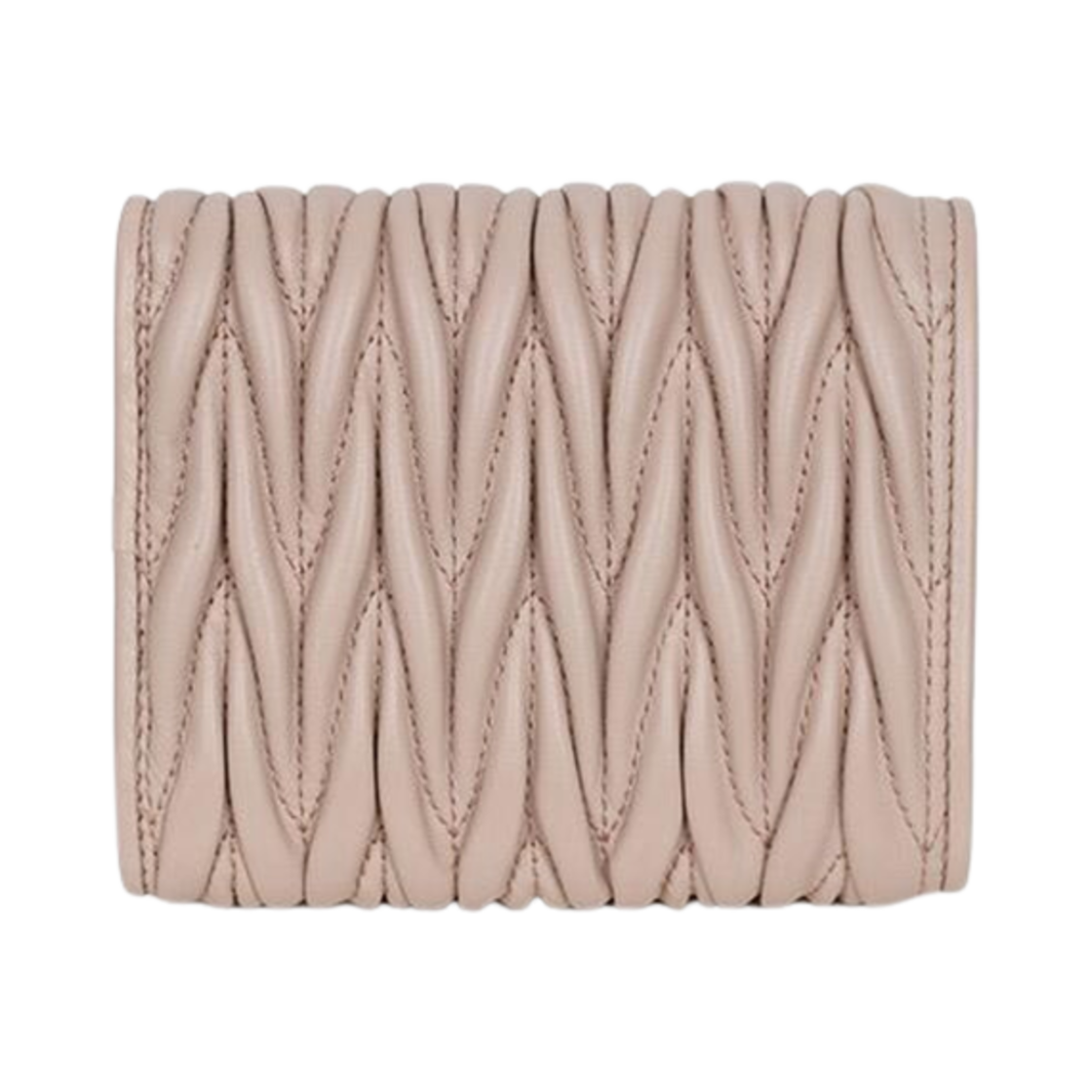 미우 미우 스몰 마테라쎄 나파 레더 월렛 파우더 핑크(Miu Miu Small Matelasse Nappa Leather Wallet Powder Pink) - 2