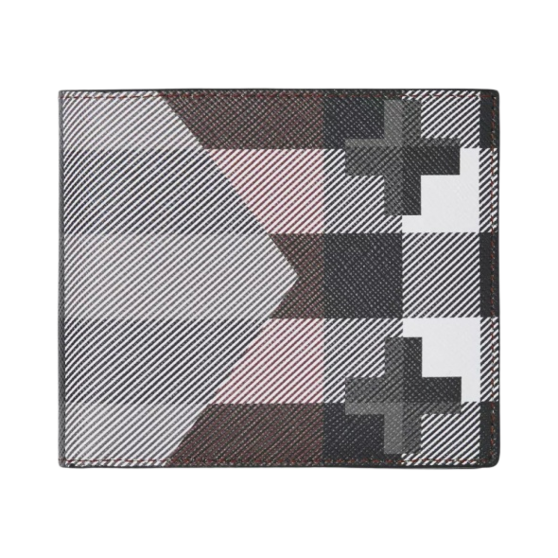 버버리 지오메트릭 체크 인터네셔널 반지갑 다크 버치 브라운(Burberry Geometric Check International Bifold Wallet Dark Birch Brown) - 1