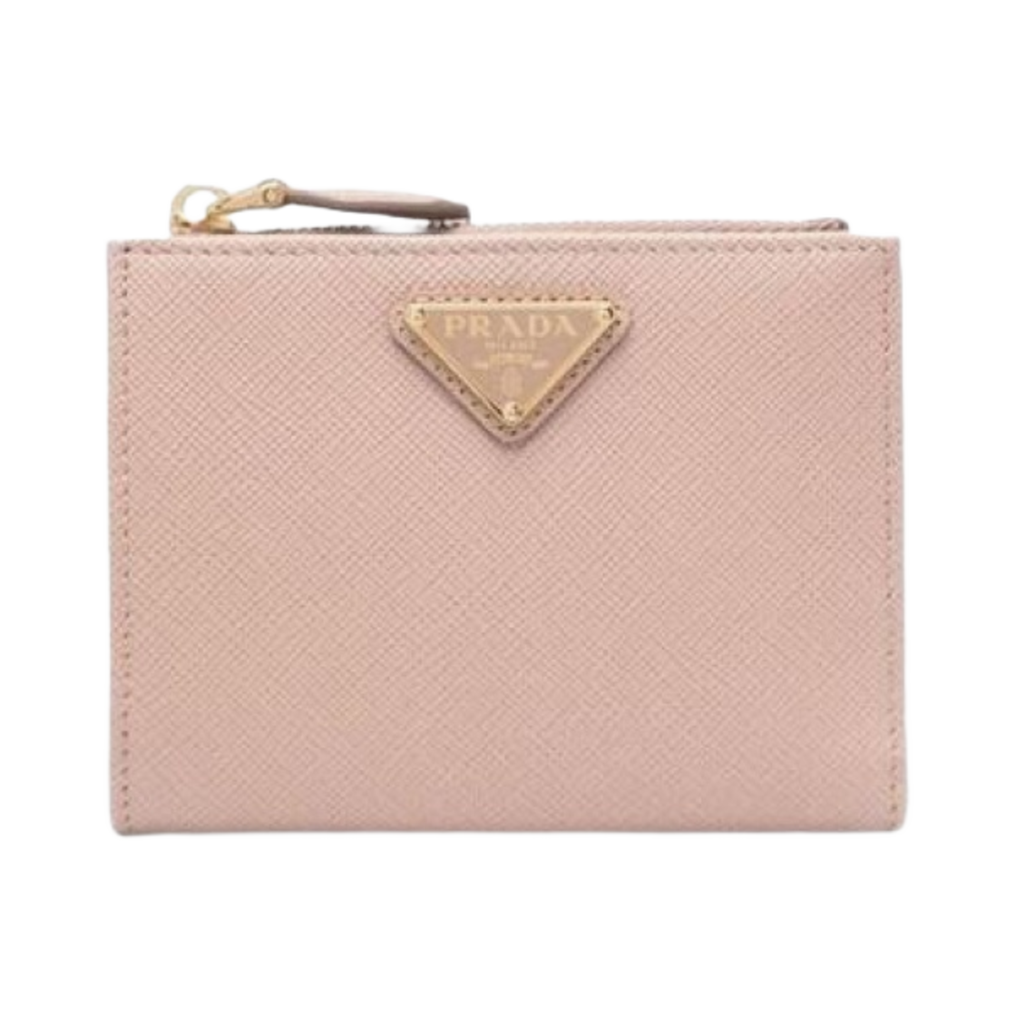 1ML050-QHH-F0236 Prada Small Saffiano Leather Wallet Powder Pink